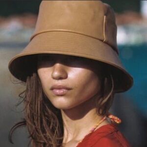 Lack Of Color Wave Vegan Leather Bucket Hat In Tan. NWT! Sz S/M(56cm)& M…